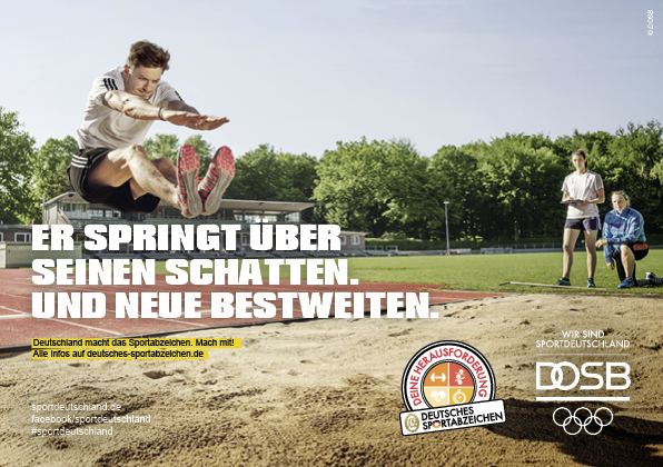 DOSB Kampagne Sportabzeichen Weitsprung Vorschau
